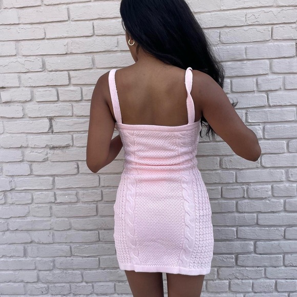 NWT SABO skirt knit pink bohemian mini dress s small - Picture 5 of 7